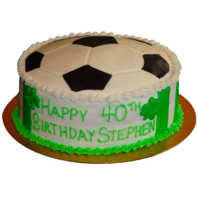 Football fondant cake