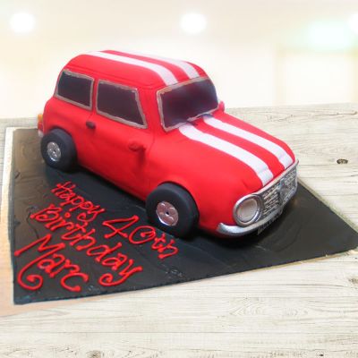 Mini Car Shaped Birthday Cake