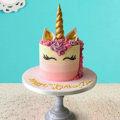 Golden Unicorn Blackforest Cake