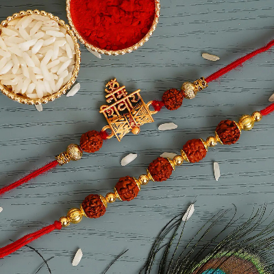 Pack Of 2 Religious Rudraksh Rakhis