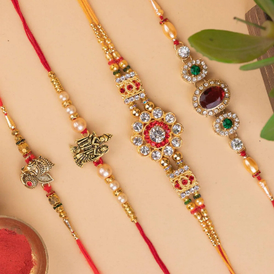 Set Of 4 Designer Rakhi