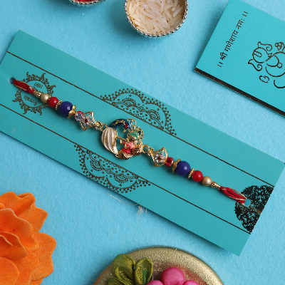 Krishna Peacock Rakhi