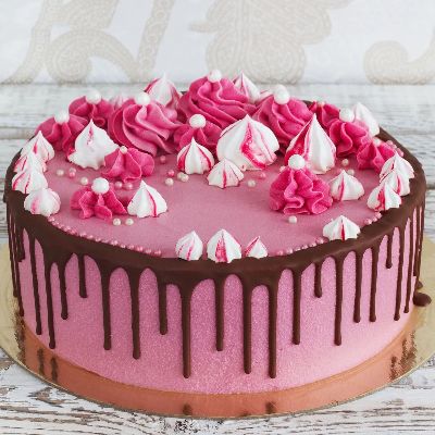 Pink Strawberry Cream Cake