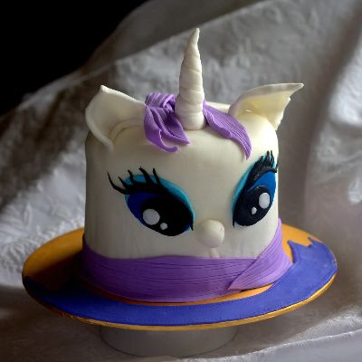 Purple Unicorn Truffle Cake