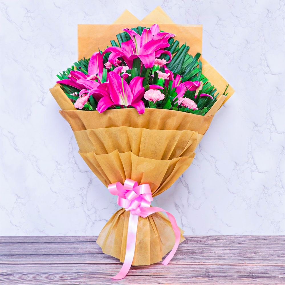  Charming Pink Beauties Bouquet