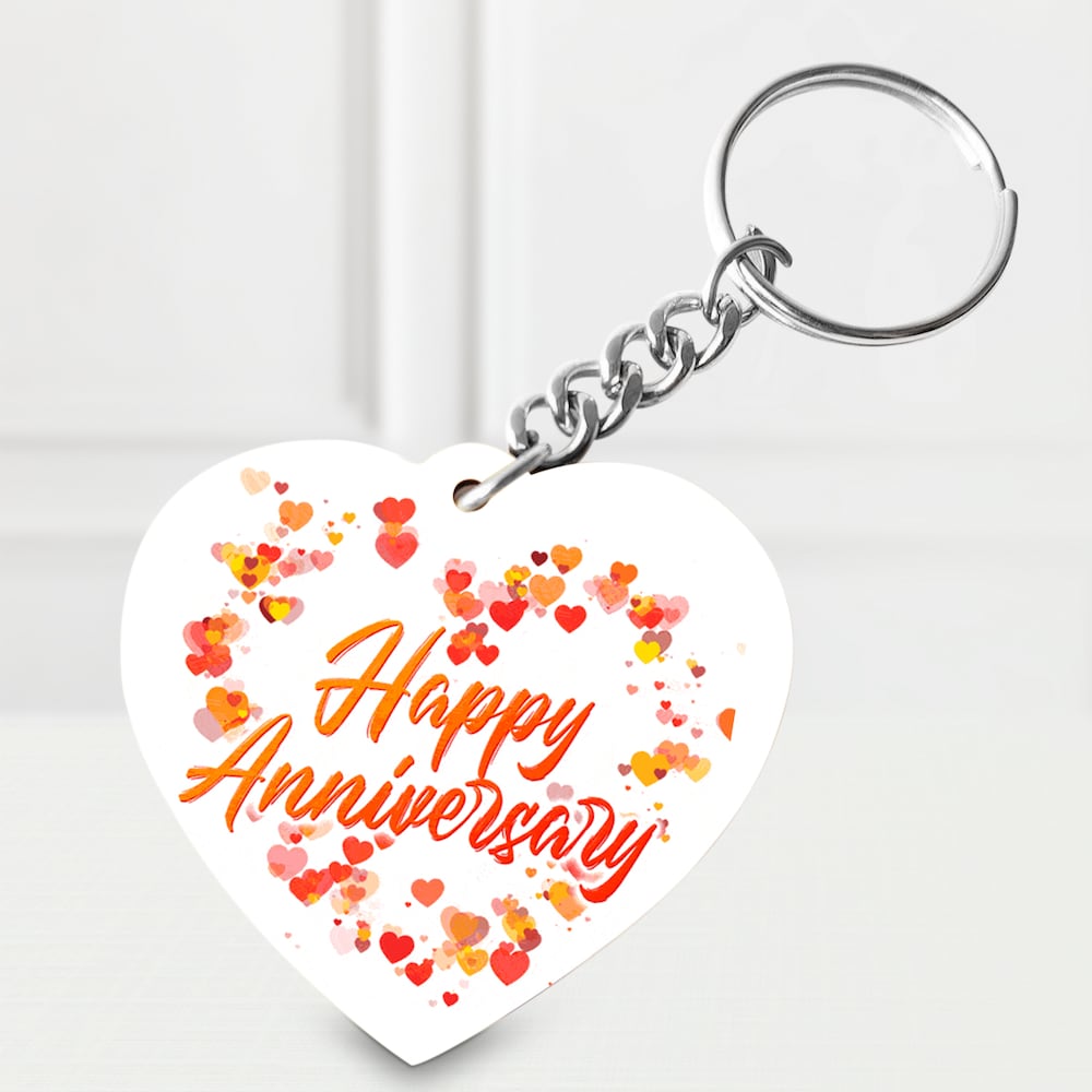  Heart Anniversary Keychain