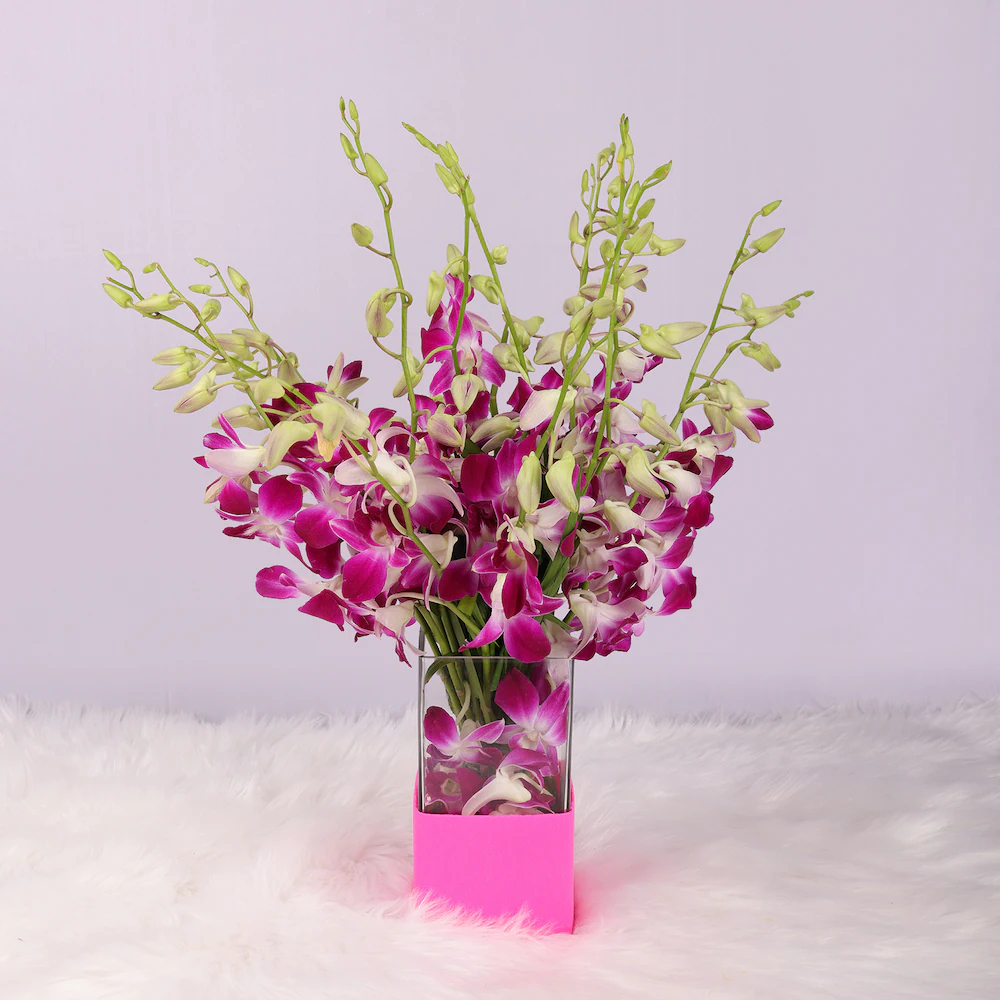  Purple Orchids Vase