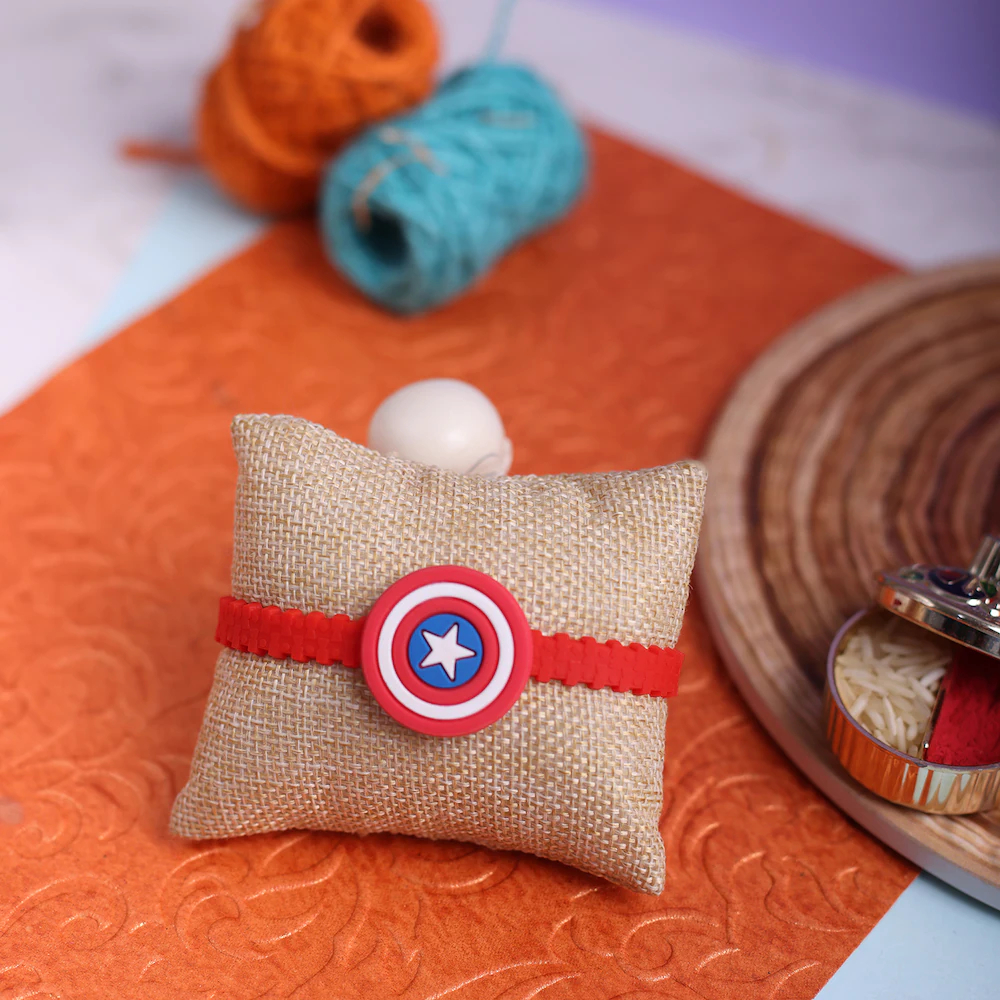  Captain America Designer Rakhi for Kids