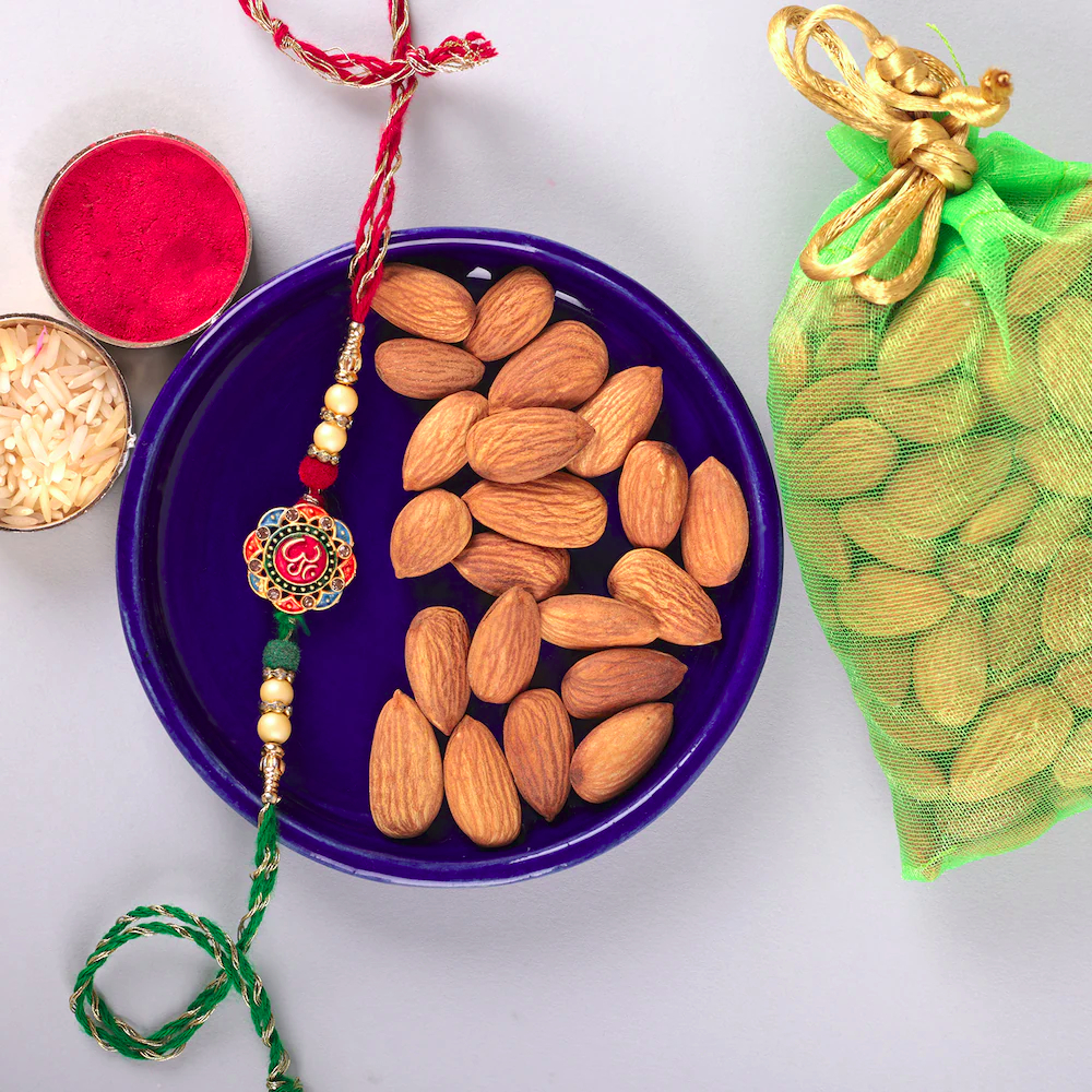  Om Bhaiya Rakhi With Almond