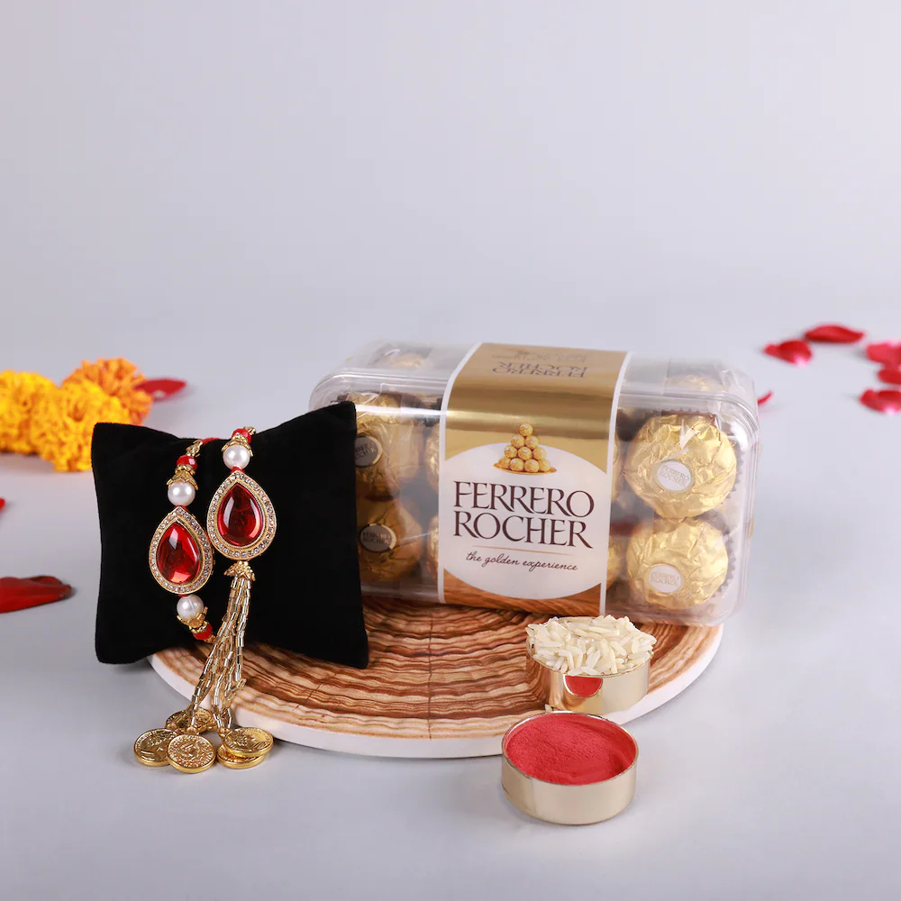  Bhaiya Bhabhi Rakhi With Ferrero Rocher Chocolate