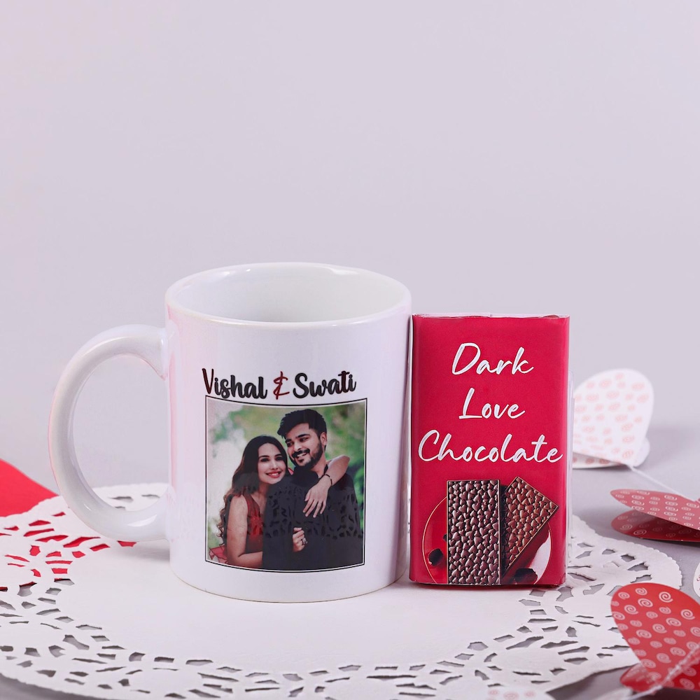  Classic Gift Of Personalized Mug With Dark Chocolate