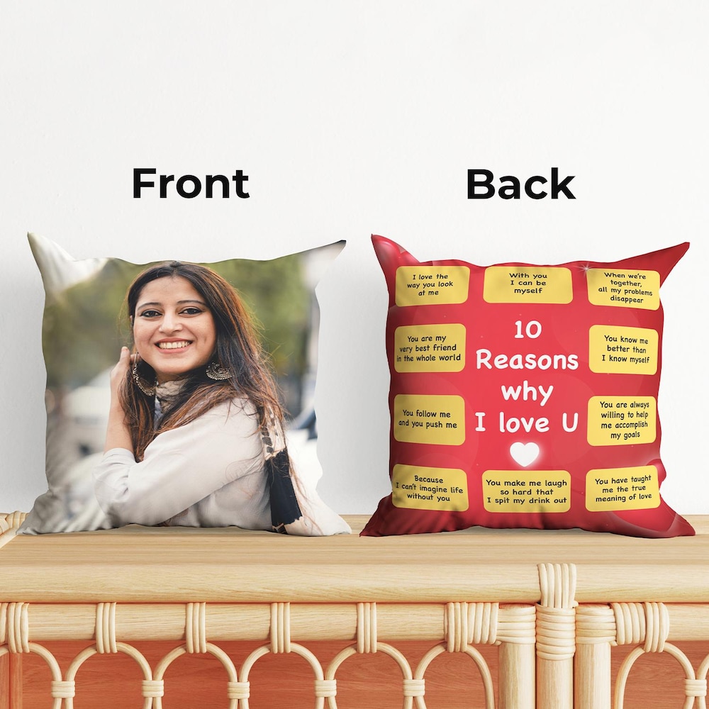  10 Reasons For Love Personalized Cushion