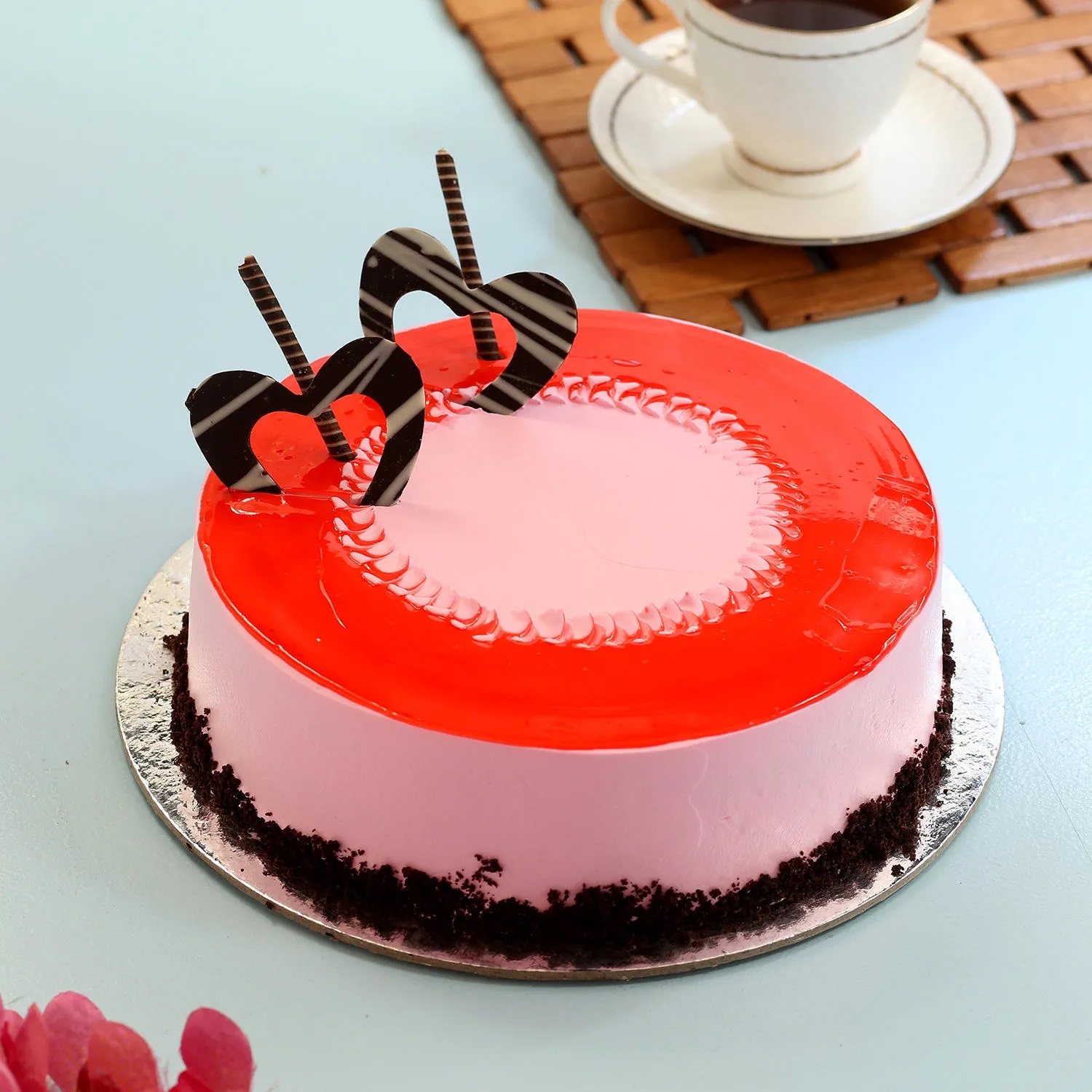  Red Glaze Strawberry Cake