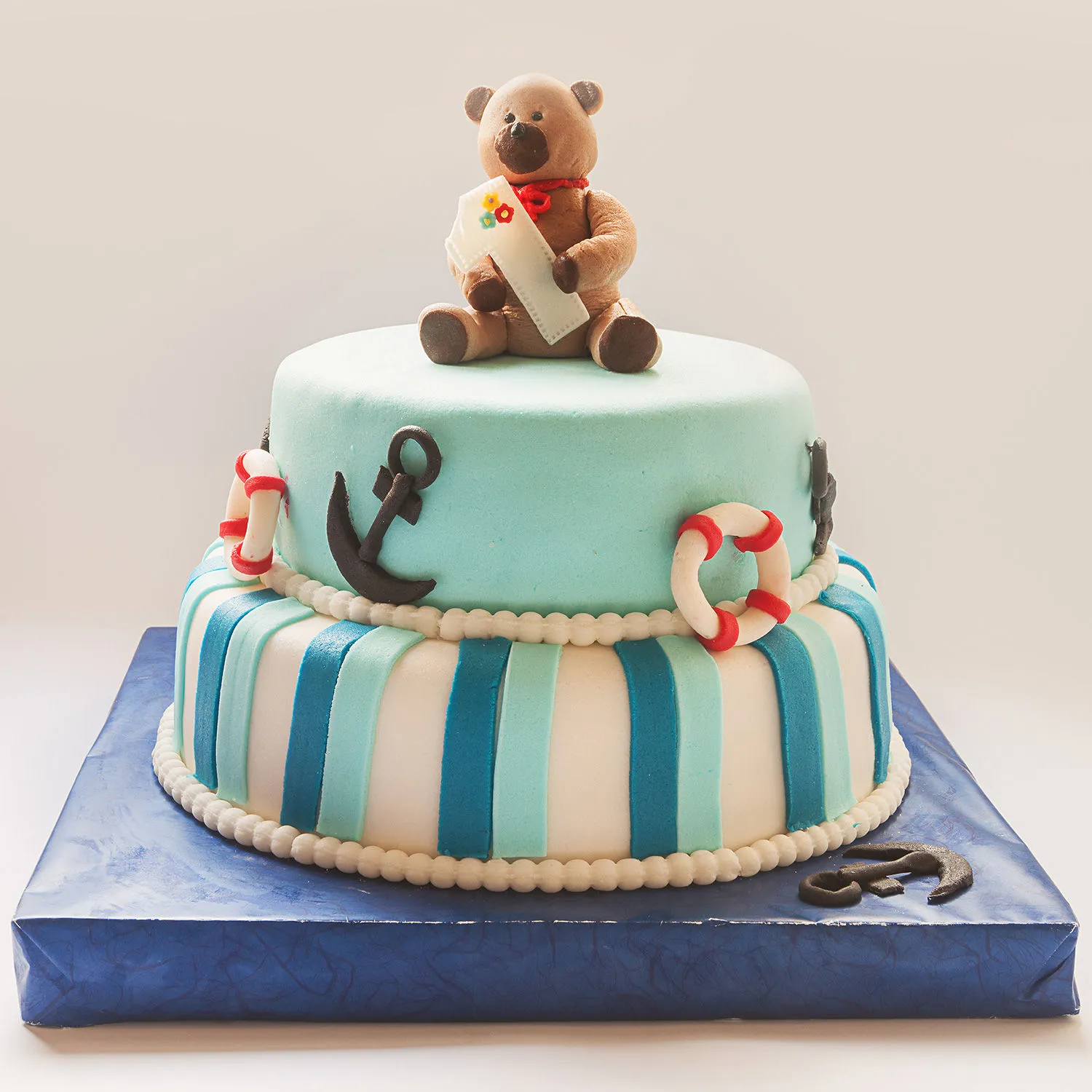  Teddy Bear 2 Tier Truffle Cake